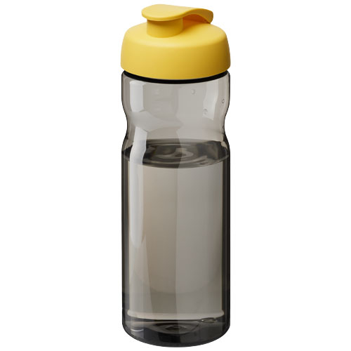 Bouteille sport personnalisée 650 ml H2O Active® Base Tritan™ Charbon et Jaune
